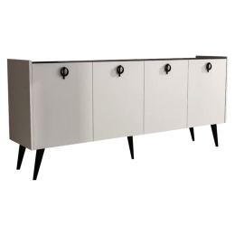 Μπουφές Jeslie 197-000208 180x40x79cm White-Black
