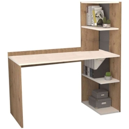Γραφείο Με Βιβλιοθήκη Caolin 197-000218 110x52x140cm Oak-White