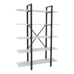 Βιβλιοθήκη Esthon 197-000254 120x28x180cm White Marble-Black
