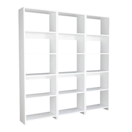 Βιβλιοθήκη Rabuku 197-000279 146x22x123cm White