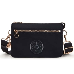 Τσαντάκι Ώμου Riri Zip I3302-62Q 16x24x6,5cm Black Kipling