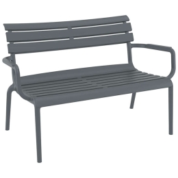 Καναπές - Παγκάκι Paris 20.0857 116x70x75cm Dark Grey Διθέσιος