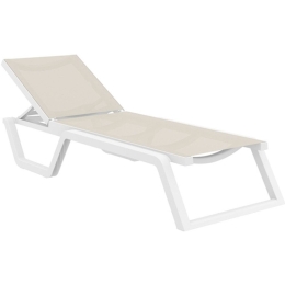Ξαπλώστρα Rio 20.0905 187x69x33cm White-Taupe