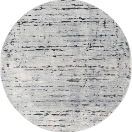 Χαλί Stella A379A Round Dark Grey Tesso Living 195X195cm Round