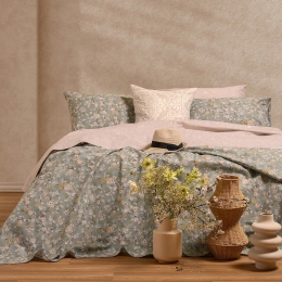 Σεντόνια Amy Με Λάστιχο (Σετ 4τμχ) Aqua Melinen Διπλό 150x232cm 100% Βαμβάκι