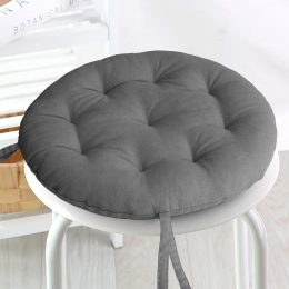 Μαξιλάρι Καρέκλας Mad Στρόγγυλο Dark Grey Melinen 100% Βαμβάκι