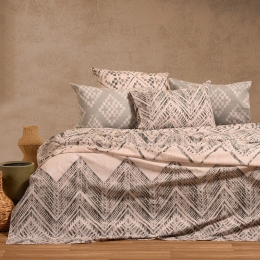 Σεντόνια Barrio (Σετ 4τμχ) Grey Melinen Διπλό 205x270cm Βαμβάκι-Πολυέστερ