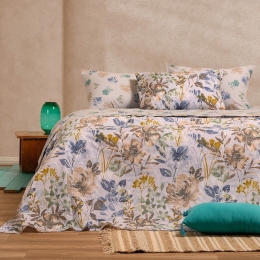 Σεντόνια Elrod (Σετ 4τμχ) Blue Melinen King Size 260x270cm Cotton-Polyester