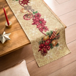 Runner Χριστουγεννιάτικο 987 Beige-Red Gofis Home 45Χ140