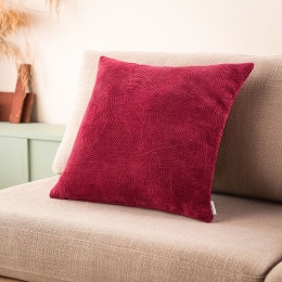 Μαξιλαροθήκη Nimbus 447/02 Bordo Gofis Home 50Χ50 Ακρυλικό-Πολυέστερ
