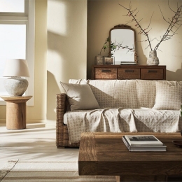 Ριχτάρι Mireya 252 Natural Beige Gofis Home Πολυθρόνα 180x180cm Βαμβάκι-Πολυέστερ