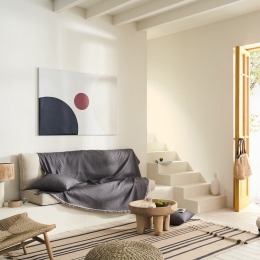 Ριχτάρι Ori 401 Graphite Gofis Home Διθέσιο 180x250cm Βαμβάκι-Πολυέστερ