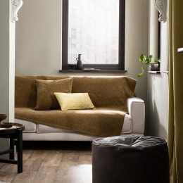Ριχτάρι 421 37 Gold Green Gofis Home Πολυθρόνα 180x180cm Ακρυλικό-Πολυέστερ