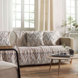Ριχτάρι 510/01 Ραφ & Καφέ Gofis Home Τριθέσιο 180x310cm Chenille-Πολυέστερ