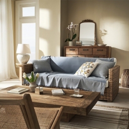 Ριχτάρι Seilah 515 Ocean Blue Gofis Home Διθέσιο 180x250cm Βαμβάκι-Πολυέστερ