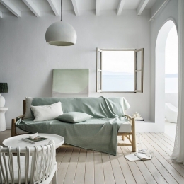 Ριχτάρι Rene SS24 732 Green Aqua Gofis Home Διθέσιο 180x250cm Βαμβάκι-Πολυέστερ