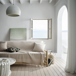Ριχτάρι Rene SS24 732 Sand Beige Gofis Home Τετραθέσιο 180x350cm Βαμβάκι-Πολυέστερ