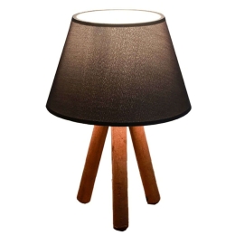 Φωτιστικό Επιτραπέζιο PWL-1071 Φ22x32cm 1xΕ27 Walut-Black