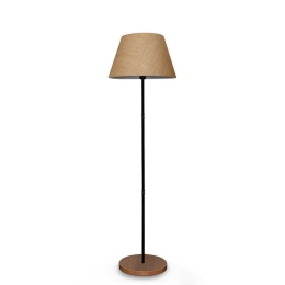 Φωτιστικό Δαπέδου PWL-1082 Ε27 Φ36x145cm Beige-Black-Walnut