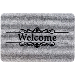 Πατάκι Εισόδου Flocky 091 Welcome 40X60cm Grey Sdim 40Χ60
