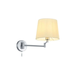 Φωτιστικό Τοίχου - Απλίκα Lyon 209100107 32x69cm Nickel Trio Lighting Μέταλλο,Ύφασμα