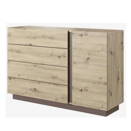Μπουφές Arco 4s 138,2x90,5x40cm Natural-Anthracite Μοριοσανίδα