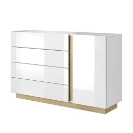 Μπουφές Arco 4s 138,2x90,5x40cm Natural-White Μοριοσανίδα