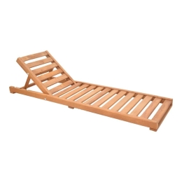 Ξαπλώστρα Specta Από Μασίφ Ξύλο Οξιάς 60x190x50cm Walnut