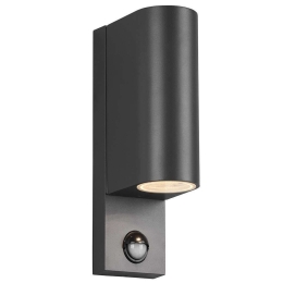 Φωτιστικό Τοίχου Με Αισθητήρα Roya 214260242 7x22cm 2xGU10 35W Anthracite Trio Lighting