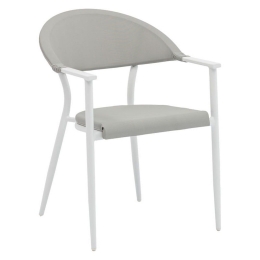 Πολυθρόνα Κήπου Pino 216-000002 56x62x77cm White-Grey