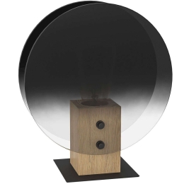 Φωτιστικό Επιτραπέζιο Millena 390143 Φ22x7x25cm 1xE27 40W Clear-Black Eglo Ατσάλι,Γυαλί