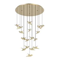 Φωτιστικό Οροφής - Πλαφονιέρα Paratebueno 2 390398 17xLed Dim 78x220cm Gold Eglo