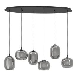 Φωτιστικό Οροφής - Ράγα Larva 390415 6xE27 118,5x150cm Black Eglo