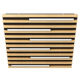 Φωτιστικό Οροφής - Πλαφονιέρα Marreira 390427 6xLed 57,5x57,5x6cm Natural-Black Eglo