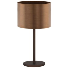 Φωτιστικό Επιτραπέζιο 39394 Saganto E27/1 Ø350 Bronze-Brown Eglo Μέταλλο,Πλαστικό