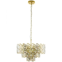 Φωτιστικό Οροφής 39613 Calmeilles E14/10 Ø630 Κρύσταλλο Gold Eglo Μέταλλο,Γυαλί