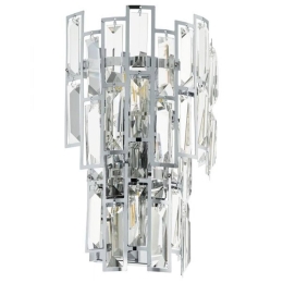 Φωτιστικό Τοίχου - Απλίκα 39628 Calmeilles E14/3 Κρύσταλλο Chrome Eglo Μέταλλο,Γυαλί