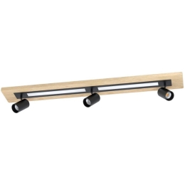 Φωτιστικό Οροφής - Πλαφονιέρα 39749 Torrestralle Led 3XGU10 Wood Brown-Beige Eglo Μέταλλο,Ξύλο