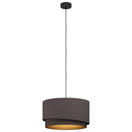Φωτιστικό Οροφής Manderline 39929 Φ45x150cm 1xE27 40W Cappuccino-Brass Eglo Ατσάλι,Ύφασμα