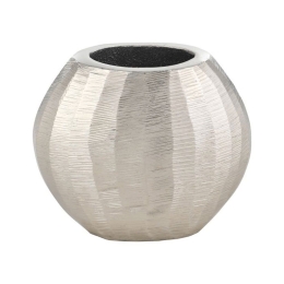 Βάζο Abucay 421042 11x5,5x9,5cm Silver Eglo Αλουμίνιο
