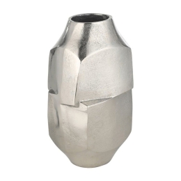 Βάζο Abucay 421051 16x12x29cm Silver Eglo Αλουμίνιο