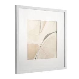 Κάδρο Roberval 423063 50x50cm White Eglo Κάθετοι Ξύλο,Γυαλί