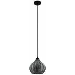 Φωτιστικό Οροφής 43576 Tamallat 1/E27 Black-Clear Eglo Μέταλλο,Γυαλί