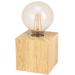 Φωτιστικό Επιτραπέζιο Prestwick 2 43733 9,5x9,5x9,5cm 1xE27 40W Brown Eglo Ξύλο