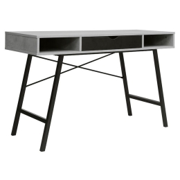 Γραφείο Εργασίας - Κονσόλα Yamin 225-000006 120x48x76cm Grey Cement-Black