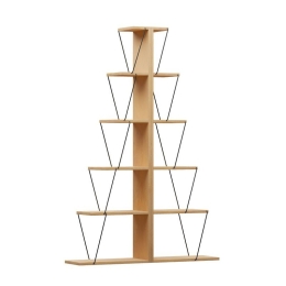 Βιβλιοθήκη Mini Tars (Σετ 2Τμχ) 225-000040 130x22x146cm Sonoma-Black