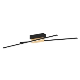 Φωτιστικό Οροφής-Πλαφονιέρα Panagria 900488 93,5x7,5x11cm 2xLed 13W Black-Natural Eglo