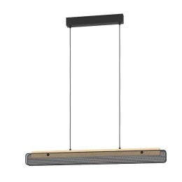 Φωτιστικό Οροφής - Ράγα Kokomo-Z 900702 99x5x110cm Led IP20 Natural-Black Eglo