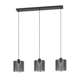 Φωτιστικό Οροφής - Ράγα Segovia 900738 88x18x110cm 3xE27 IP20 Black Eglo