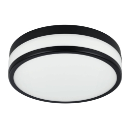 Φωτιστικό Οροφής - Πλαφονιέρα Palermo 900846 30x7,5cm Led 3000K IP44 White-Black Eglo Ατσάλι
